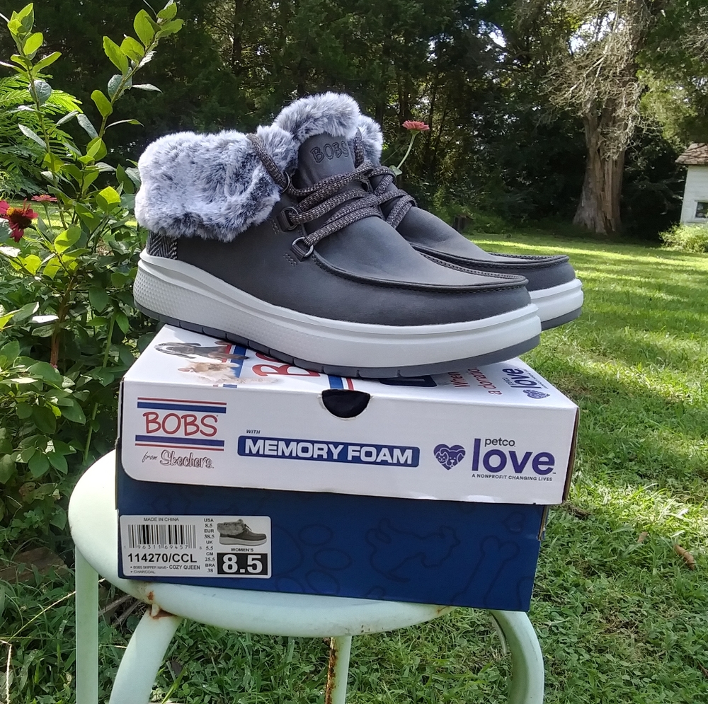 Bob's from Skechers. Size 8.5. Charcoal